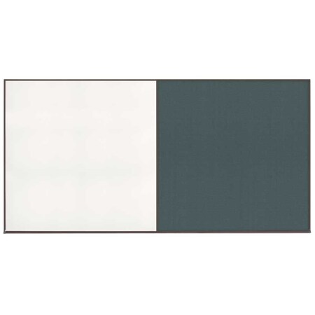 United Visual Products Enclosed Corkboard, 1 Door, 72"x36", 4" Fra UV3411-GOLD-CLOUD